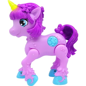 Evrensel Oyuncak Sesli Işıklı Unicorn Mor-Pembe