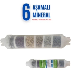 Mineral 6 Lı Combo Filtre Su Arıtma Filtresi Alkalin + Detox