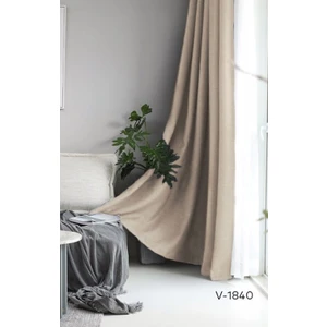 Ran Perde Keten Karartma Blackout Perde - Tek Kanat - Koyu Krem - V1840