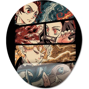 Demon Slayer Bilek Destekli Mousepad Model - 1 Oval