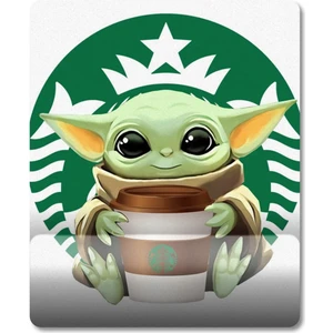 Baby Yoda Starbucks Bilek Destekli Mousepad Model - 1