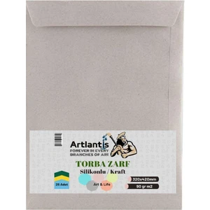 Torba Zarf Kraft Silikonlu 90 gr 32 x 42 cm 25'li