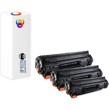 Plusprint Hp Laserjet Pro M1212NF Mfp Muadil Toner  85A  3'lü