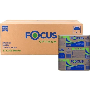 Focus Optimum Z Dispenser Kağıt Havlu 200' Lü 20x24 cm Pratik ve