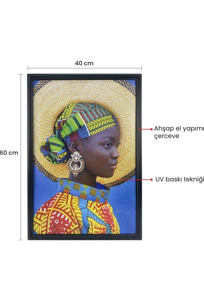 Odun Concept Duvar Tablo - Ahşap Çerçeveli Uv Baskı - 40X60 - High Colors Of Africa