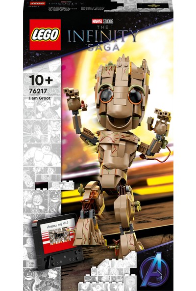 LEGO® Marvel Ben Groot 76217 - 10 Yaş ve Üzeri Çocuklar Için Koleksiyonluk Bebek Groot Yapım ve Sergileme Modeli (476 Parça)