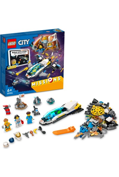 LEGO® City Mars Uzay Aracı Keşif Görevleri 60354 - 6 Yaş ve Üzeri Çocuklar Için Dijital Maceralı Oyuncak Yapım Seti (298 Parça)