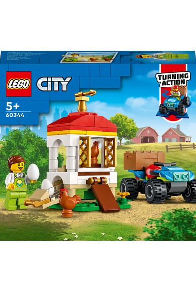 LEGO® City Tavuk Kümesi 60344 - 5 Yaş ve Üzeri Çocuklar Için Tasarlanmış Oyuncak Çiftlik Yapım Seti (101 Parça)