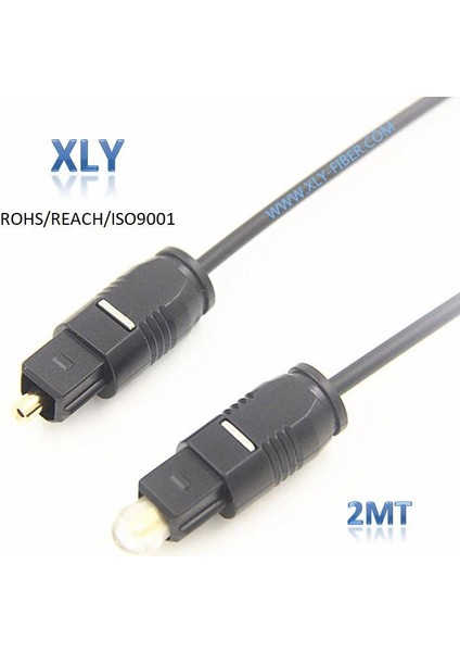 Toslink Fiber Optik Multimedya Ses Kablosu 2.2mm 2 Metre Uzunluk Xly