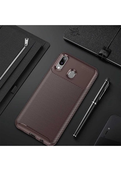 Samsung Galaxy M20 Uyumlu Kılıf Legion Series Flexible Soft Carbon Design Case