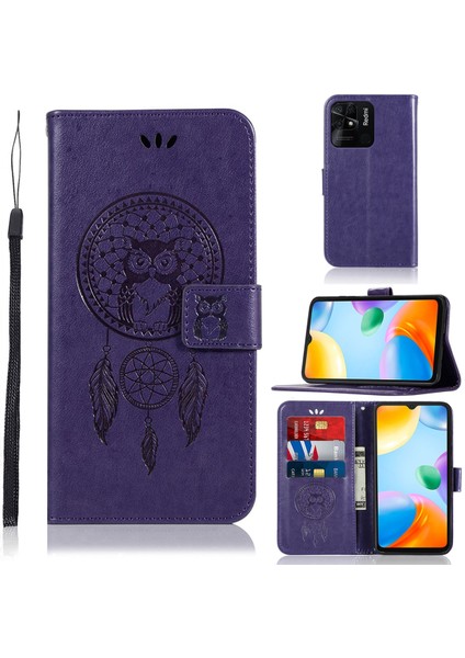 Xiaomi Redmi 10C 4G Mor Kabartma Deseni Pu Telefon Kılıfı (Yurt Dışından) fiyatları