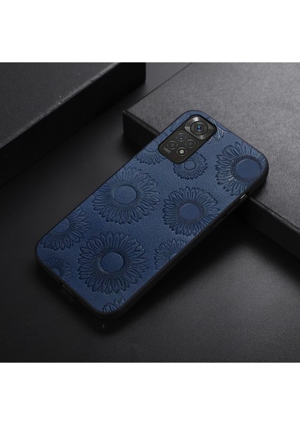 Xiaomi Redmi İçin Ayçiçeği Pu Kılıfı Not 11 / Not 11S 4G Mavi (Yurt Dışından) fırsatları