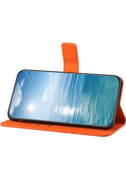 Xiaomi 12 Turuncu İçin Kabartmalı Desen Pu Telefon Kılıfı (Yurt Dışından) fiyatları