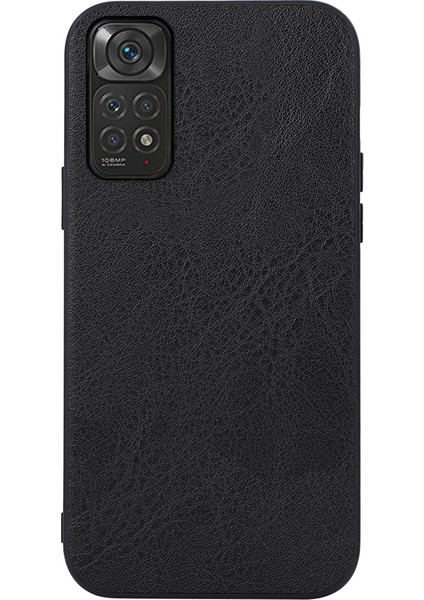 Xiaomi Redmi İçin Pu Doku Kılıfı Not 11 / Not 11S 4G Siyah (Yurt Dışından)