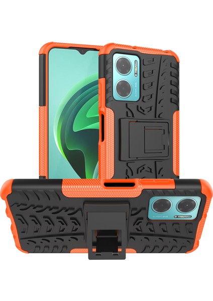 Xiaomi Redmi İçin Lastik Doku Telefon Kılıfı Not 11E 5G Turuncu (Yurt Dışından)