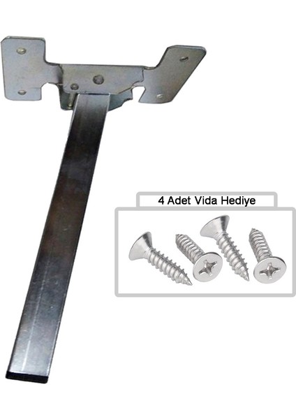 Katlanabilir Metal Sofra(Yemek Masası) Ayağı 20 cm + 4 Adet Vida