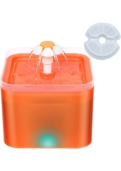 2l Kapasiteli Otomatik Kedi Su Çeşmesi LED Aydınlatmalı USB Pet Su Sebili Kediler Besleyici Için Devridaim Filtrelemeli (Yurt Dışından)
