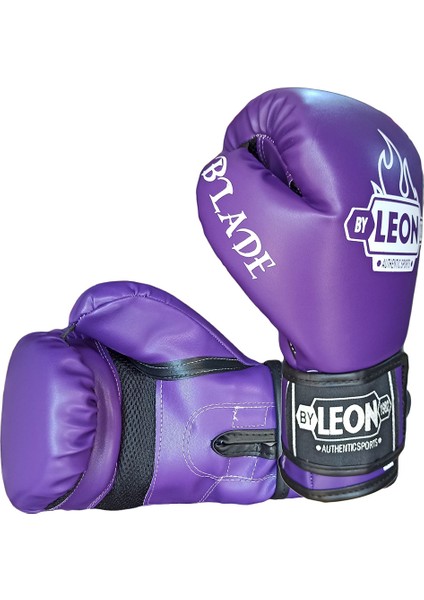 By Leon 1982 Leon Blade Training Boks, Kick Boks ve Muay Thai Eldiveni Mor 8 Oz