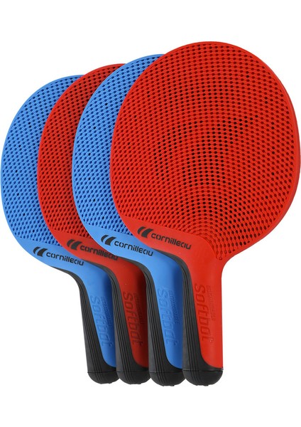 Softbat Quattro 4 Raket + 4 Top Outdoor Masa Tenisi Raket Seti