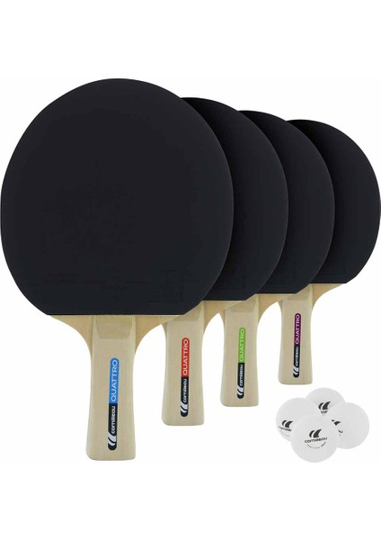 Sport Pack Quattro Ittf Onaylı Masa Tenisi 4 Raket + 4 Top Set