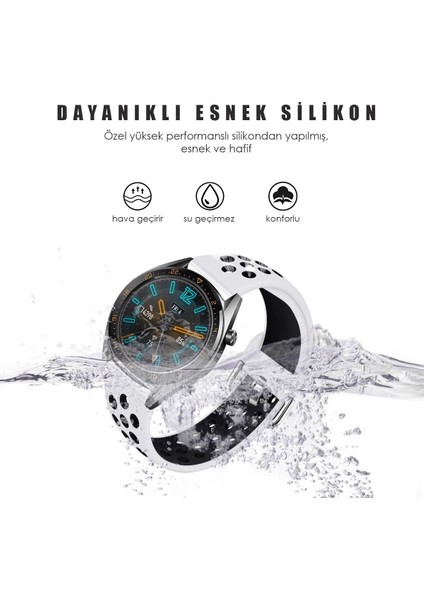 Cool Cold Samsung Galaxy/huawei Gt2 Pro/honor Dişli (46 Mm-22 Mm) Kayış Ipeksi Yumuşak Delikli Kordon fırsatları