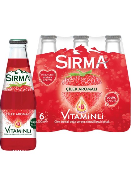 Soda Meyveli Çilek Aromalı 6 x 200 ml