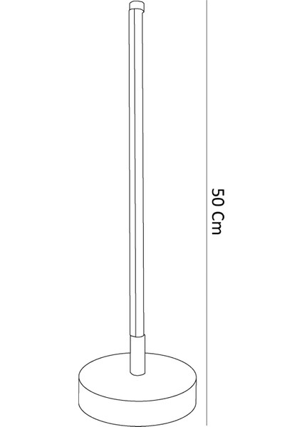 TRA20201 Eco 50 cm LED Masa Lambası Rod - Işık Rengi 6500K Soğuk Beyaz