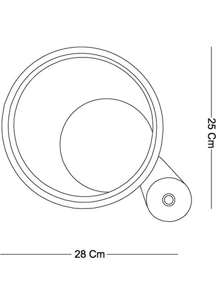 TRA20200 Eco Ø25 cm LED Masa Lambası Solar Eclıpse - Işık Rengi 6500K Soğuk Beyaz