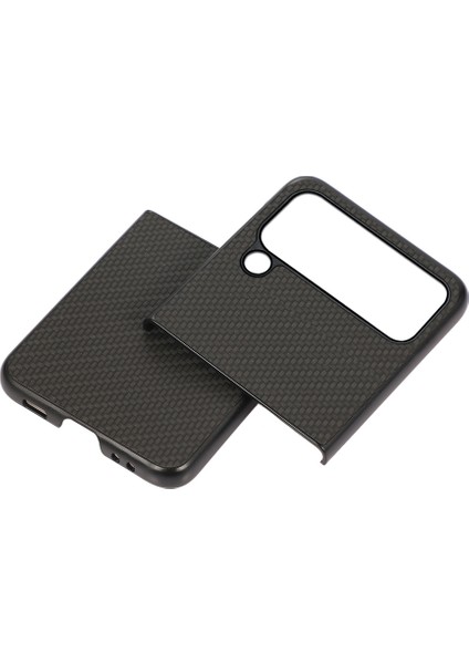 Samsung Galaxy Z Flip4 Siyah Için Karbon Fiber Doku Kılıfı fırsatları