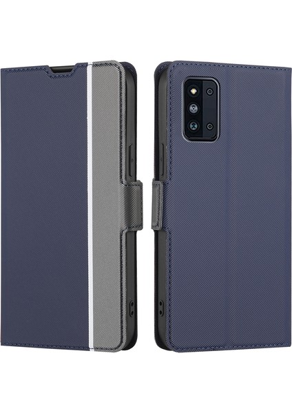 Samsung Galaxy F52 5g Mavi Için Twill Doku Kılıfı fırsatları