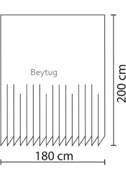 Banyo Perdesi - Tek Kanat Duş Perdesi, Polyester Kumaş Duşakabin Perdesi 180x200 Cm Küvet Perdesi