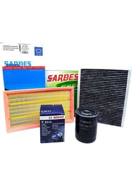 Fiat Stilo 1.6 16V Filtre Bakım Seti (Hava-Yağ-Polen)