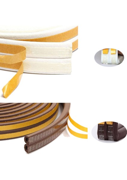 Kapı Pencere Kauçuk Izolasyon Bandı Fitili Yapışkanlı 1 x 2=2 Metre