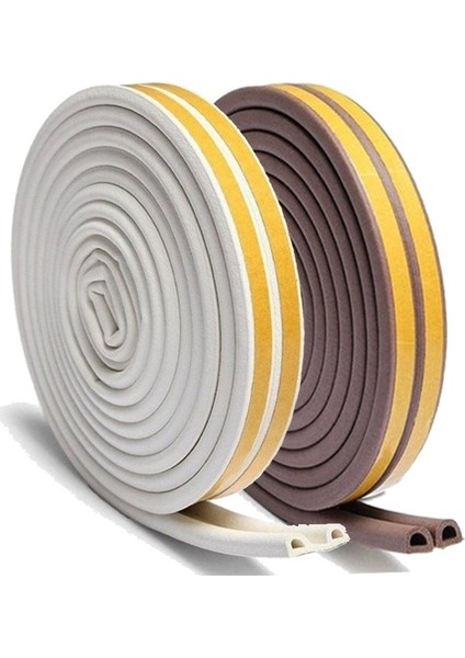 Kapı Pencere Kauçuk Izolasyon Bandı Fitili Yapışkanlı 1 x 2=2 Metre