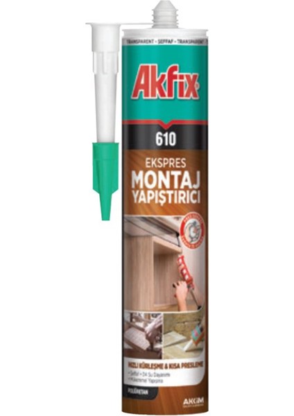 610 Express Poliüretan Montaj Yapıştırıcı Sıvı Çivi 310 ml