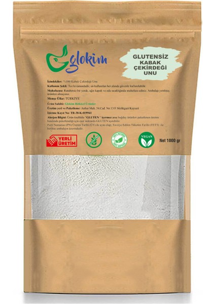 Kabak Çekirdeği Unu 1000 gr - Glutensiz