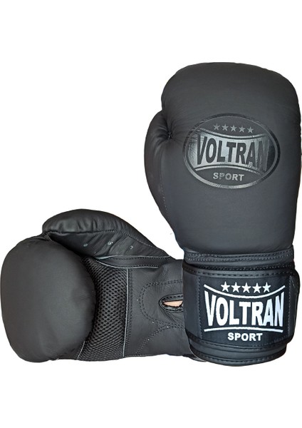 Voltran Vasim Hakiki Deri Muay Thai ve Boks Eldiveni Siyah 12 Oz
