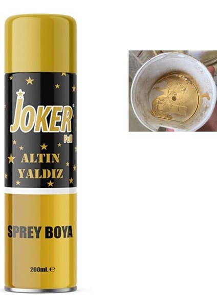 Parlak Gold Sarı Yaldız Sprey Boya  Renk Özel 200 ml