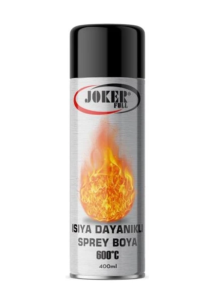 Isıya Dayanıklı Sprey Boya 600 C° Mat Siyah 400 ml Egsoz Boyası