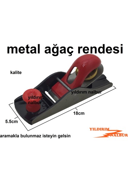 Metal Küçük Ağaç Rendesi Marangoz Rendesi Düz Taban Large