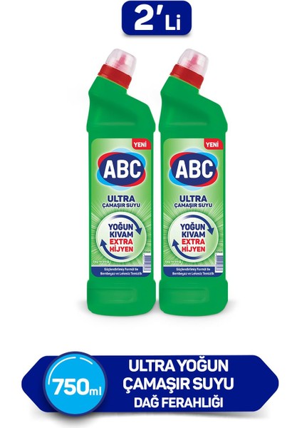 Abc Ultra Çamaşır Suyu Dağ Ferağlığı 750 ml 2'li