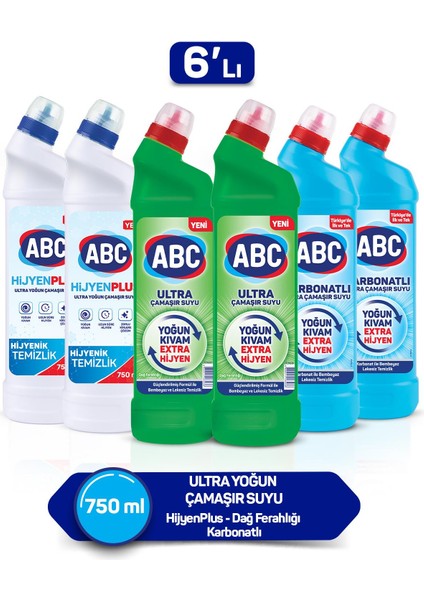 Abc Ultra Çamaşır Suyu 6'lı Paket