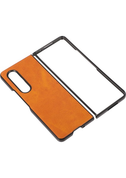 Samsung Galaxy Z Fold4 Siyah Için Iki Renkli Buzağı Doku Telefon Kılıfı (Yurt Dışından) fiyatları