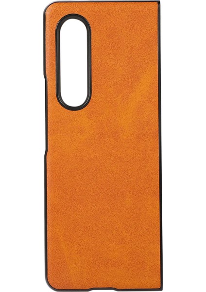 Samsung Galaxy Z Fold4 Siyah Için Iki Renkli Buzağı Doku Telefon Kılıfı (Yurt Dışından) modelleri