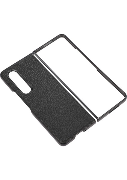 Samsung Galaxy Z Fold4 Siyah Için Lychee Doku Telefon Kılıfı (Yurt Dışından) fiyatları