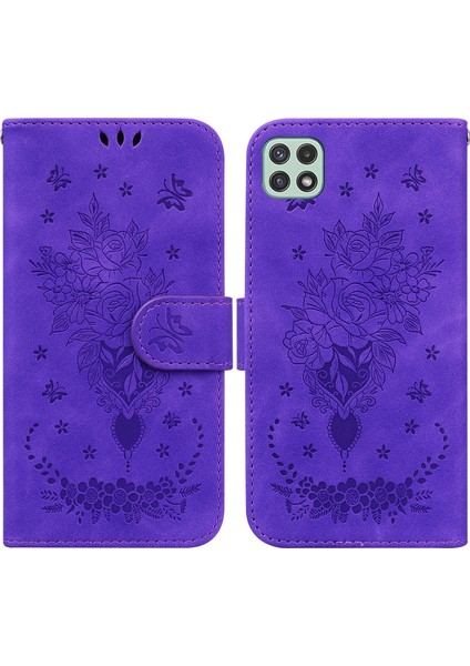 Samsung Galaxy A22 5g Mavi Için Deri Telefon Kasası (Yurt Dışından) modelleri