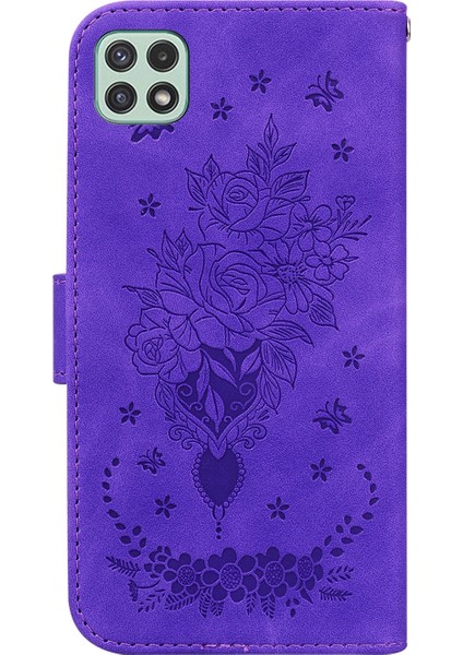 Samsung Galaxy A22 5g Mavi Için Deri Telefon Kasası (Yurt Dışından) fırsatları