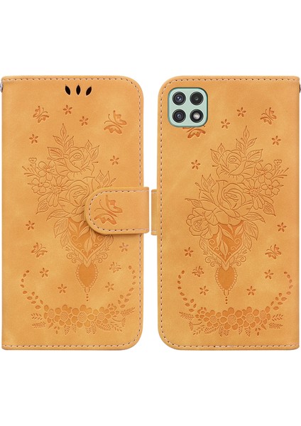 Samsung Galaxy A22 5g Mavi Için Deri Telefon Kasası (Yurt Dışından) modelleri