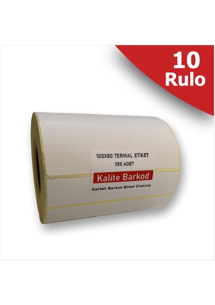 100X80 Termal Etiket | 10 Rulo Barkod Etiketi