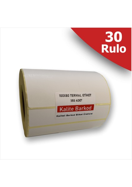 100X80 Termal Etiket | 30 Rulo Barkod Etiketi